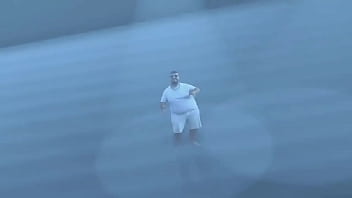 Gordão das tetas balança com a menina balança dançarina competem