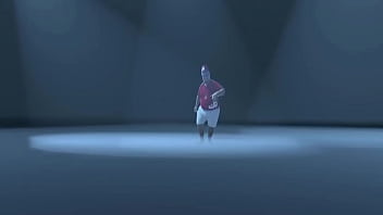 Gordão das tetas balança com a menina balança dançarina competem