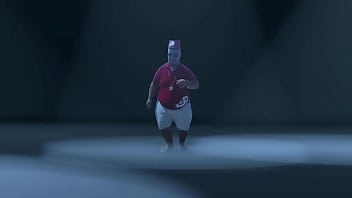 Gordão das tetas balança com a menina balança dançarina competem