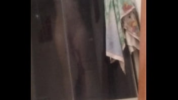 Sexy teen blonde in shower by spycam