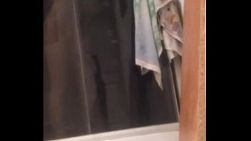 Sexy teen blonde in shower by spycam