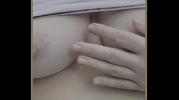 Milf braless in public flashing