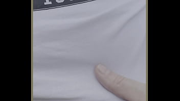 Milf braless in public flashing