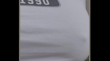 Milf braless in public flashing