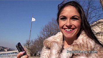 Beautiful amateur picked up in public