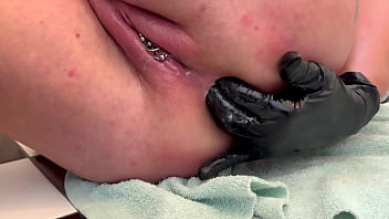 Anal 3 finger masturbate and asshole working and pee on the end