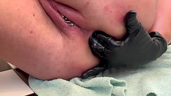 Anal 3 finger masturbate and asshole working and pee on the end