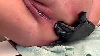 Anal 3 finger masturbate and asshole working and pee on the end