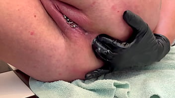 Anal 3 finger masturbate and asshole working and pee on the end