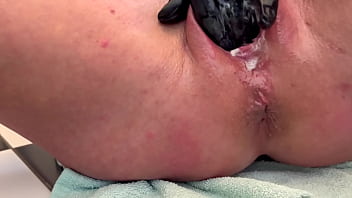 Anal 3 finger masturbate and asshole working and pee on the end