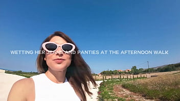 Talia wetting her jeans and panties on a afternoon walk