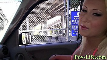 Teen swallows spunk pov