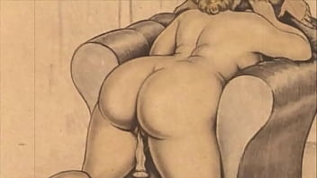Retro erotic drawings