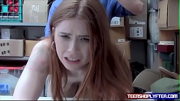 Teen shoplyfter stripped naked and fucked