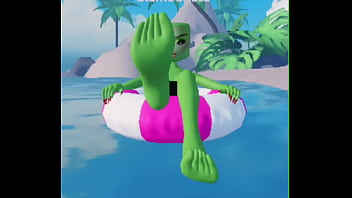 Roblox girl rubbing her feet on you
