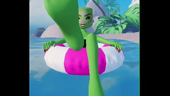 Roblox girl rubbing her feet on you
