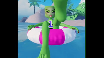 Roblox girl rubbing her feet on you