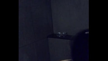 Asian slut wife masturbation with dildo and vibrator in gym's shower