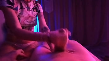 Pov footjob with riding dick and she made me cum again with long handjob