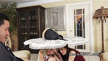 Dude fucks girlfriend and stepmom