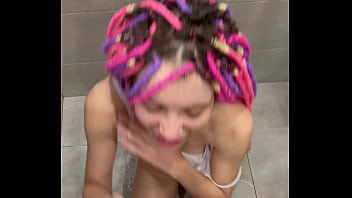 Huge squirt after cumshot and eating sperm