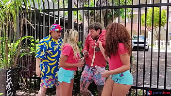 Big dick dean cums twice in hot threesome with big booty sex machines