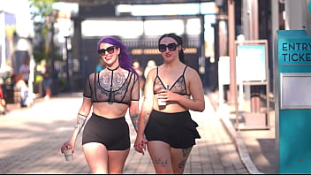 Goth pawg sluts public fucking & eating booty