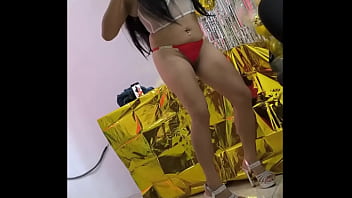 Fiery she lights up the new year with a dance that awakens desires