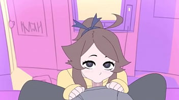 Cute animated girl blowjob