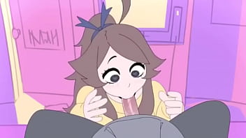 Cute animated girl blowjob