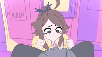 Cute animated girl blowjob