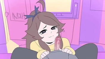 Cute animated girl blowjob