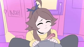 Cute animated girl blowjob
