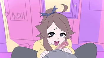 Cute animated girl blowjob