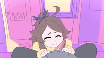 Cute animated girl blowjob