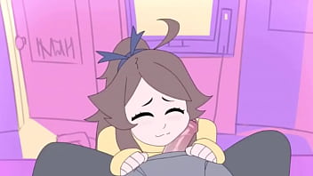 Cute animated girl blowjob