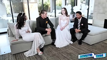 Daddies helping out their stepdaughters hazel moore and jazmin luv to get some sex knowledge