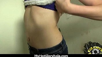 Horny Ebony Suck The Juice From Big White Gloryhole 3 thumbnail