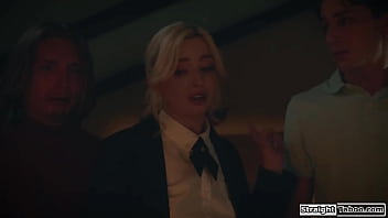 Teen lexi lore got invited by her classmate and his stepbro to have group study only then she finds out that they just want to fuck her both sides