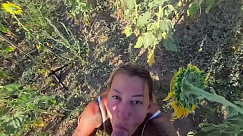 Desafio no campo de girassol transando na plantação damiana brasileira safada pela europa ep6