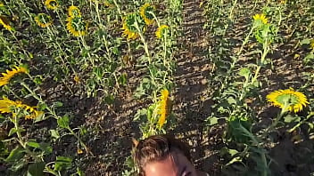 Desafio no campo de girassol transando na plantação damiana brasileira safada pela europa ep6