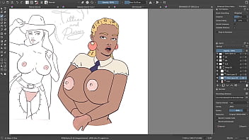 Busty ebony sketch and paint erotic drawing Busty ebony sketch and paint erotic drawing