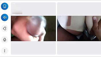 Não aguentou de tanto tesão e gozou com 1 minuto na chamada de vídeo