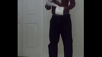 Restricted while cuming together and cleaning up after myself