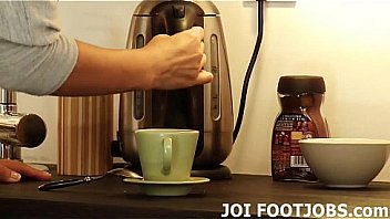 Let me milk that big cock with my feet