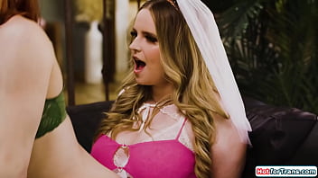 Shemale ariel demure strips for her sisinlaw codi vore on her bachelor tgirl gives her a lapdance and the babes kiss and she tittyfucked her