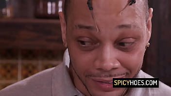 Horny slut with big tits riding big black cock