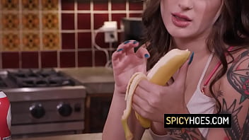 Horny slut with big tits riding big black cock