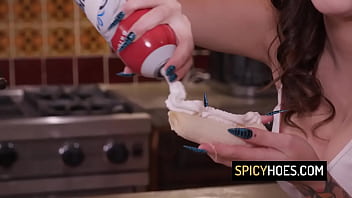 Horny slut with big tits riding big black cock