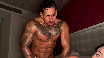 Dp with my boyfriend and his friend double creampie